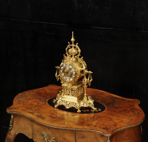 fig 5. Japy Freres Antique French Gilt Bronze Baroque Clock