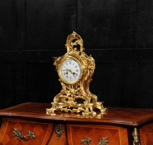 fig 2. Large Rococo Ormolu Antique French Clock ~ Music