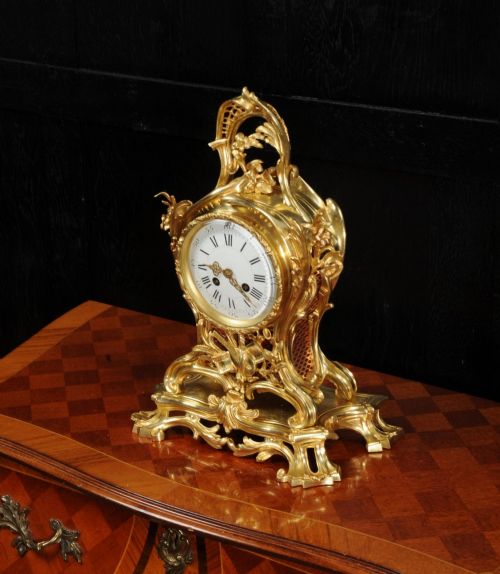 fig 3. Large Rococo Ormolu Antique French Clock ~ Music