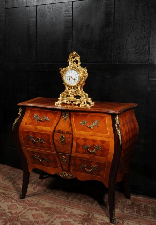 fig 4. Large Rococo Ormolu Antique French Clock ~ Music