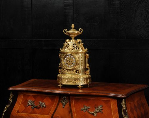 fig 2. Antique French Japy Freres Louis XVI Gilt Bronze Clock