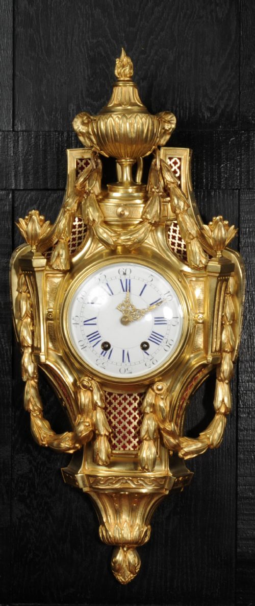 Antique French Clock Large Louis Xvi Style Gilt Bronze