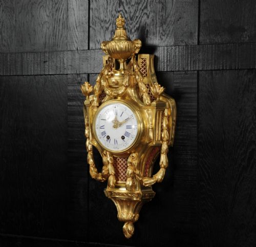 fig 2. Antique French Clock Large Louis XVI Style Gilt Bronze