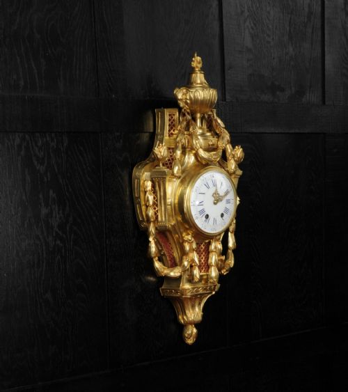 fig 3. Antique French Clock Large Louis XVI Style Gilt Bronze