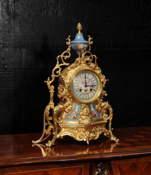 fig 2. Antique French Sevres Porcelain and Gilt Bronze Clock