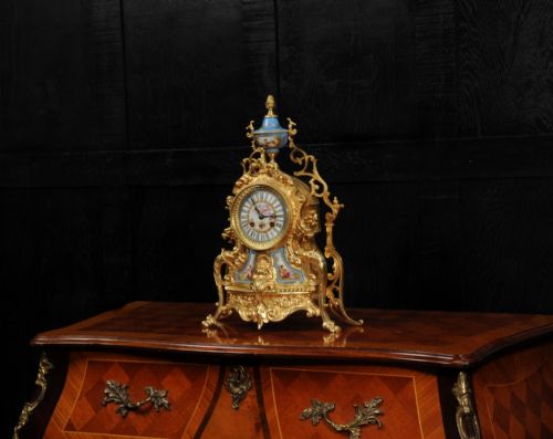 fig 3. Antique French Sevres Porcelain and Gilt Bronze Clock