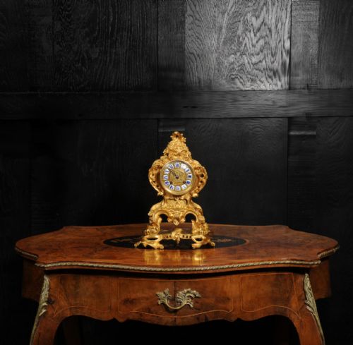 fig 3. Fine and Early Ormolu Antique French Rococo Clock