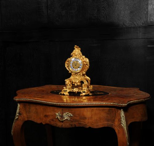 fig 4. Fine and Early Ormolu Antique French Rococo Clock
