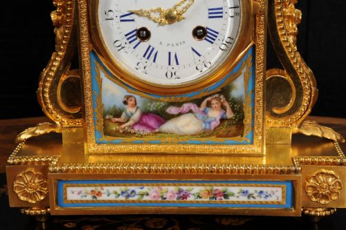 fig 2. Fine and Early Sevres Porcelain and Ormolu Clock by Raingo Freres