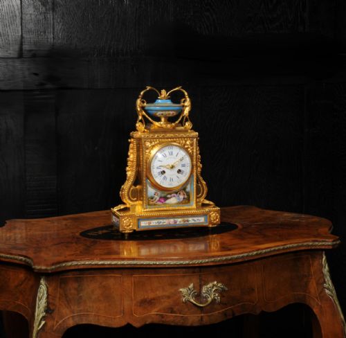fig 5. Fine and Early Sevres Porcelain and Ormolu Clock by Raingo Freres