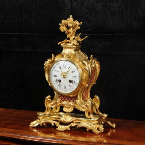 fig 1. Antique French Ormolu Rococo Clock