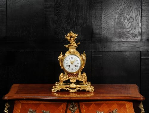 fig 3. Antique French Ormolu Rococo Clock