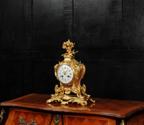 fig 4. Antique French Ormolu Rococo Clock