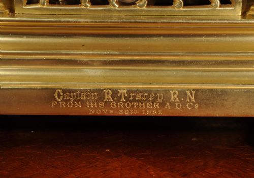 fig 1. Sir Richard Tracey, Admiral Royal Navy Japy Freres Gilt Bronze Antique French Clock