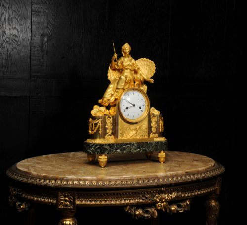 fig 1. Empire Antique French Ormolu Clock Goddess Juno