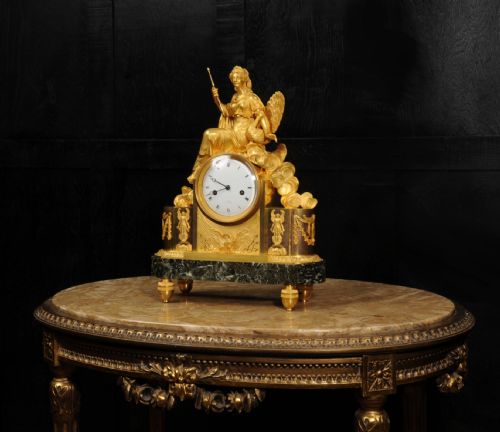 fig 2. Empire Antique French Ormolu Clock Goddess Juno
