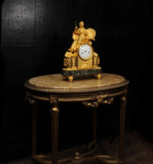 fig 4. Empire Antique French Ormolu Clock Goddess Juno