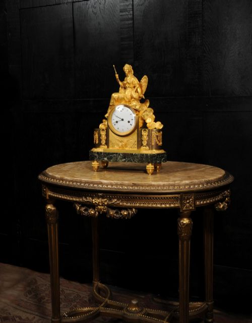fig 5. Empire Antique French Ormolu Clock Goddess Juno