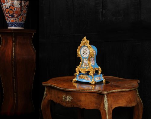fig 5. Early Ormolu and Porcelain Antique French Clock by Raingo Freres