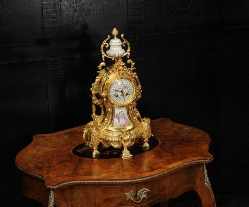 fig 2. Antique French Sevres Porcelain and Gilt Bronze Clock