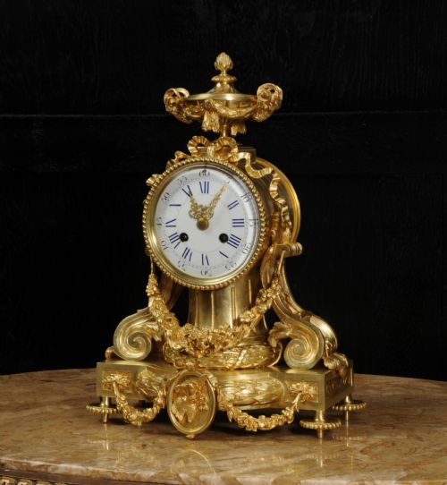 fig 3. Antique French Gilt Bronze Drum Head Clock