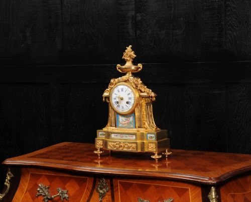 fig 2. Antique French Ormolu and Sevres Porcelain Clock