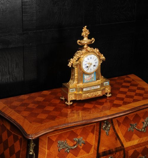 fig 3. Antique French Ormolu and Sevres Porcelain Clock