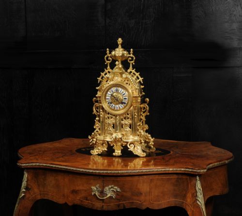 fig 2. Antique French Baroque Gilt Bronze Clock