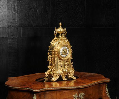 fig 3. Antique French Baroque Gilt Bronze Clock
