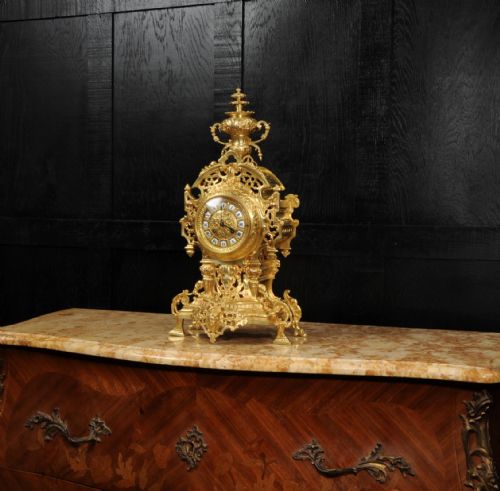 fig 2. Antique French Gilt Bronze Baroque Clock