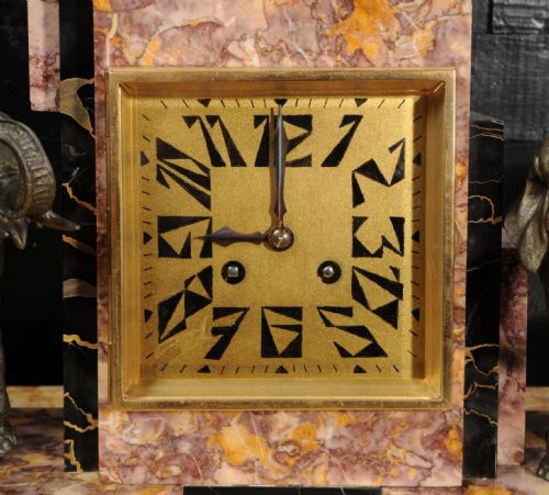 ART DECO CLOCK SET ELEPHANTS - ADDITIONAL PHOTO 21