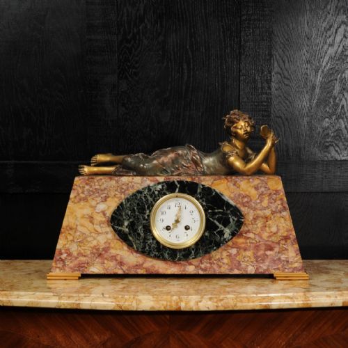 fig 1. Art Deco French Clock - Reflected Beauty