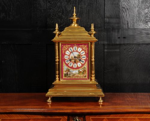 fig 1. Ormolu and Sevres Porcelain Antique French Clock by Achille Brocot