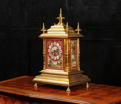 fig 2. Ormolu and Sevres Porcelain Antique French Clock by Achille Brocot