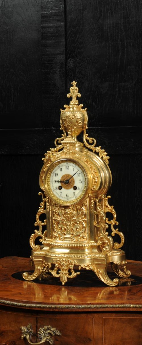 Antique French Louis Xvi Gilt Bronze Clock