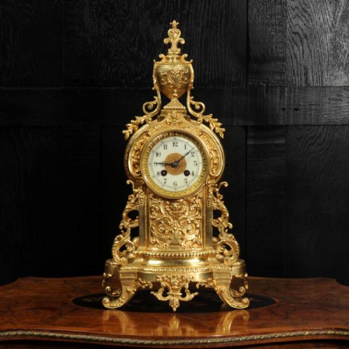 fig 1. Antique French Louis XVI Gilt Bronze Clock