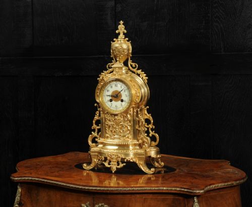 fig 2. Antique French Louis XVI Gilt Bronze Clock
