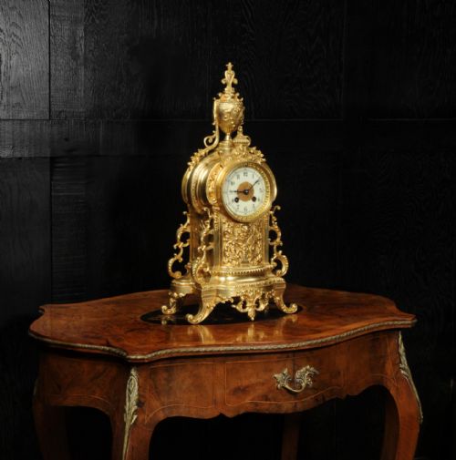 fig 3. Antique French Louis XVI Gilt Bronze Clock