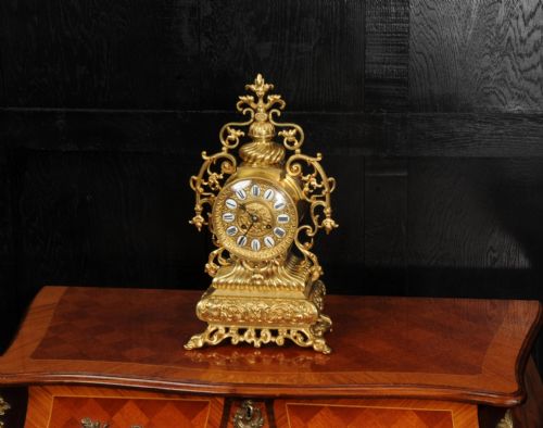 fig 2. Antique French Gilt Bronze Baroque Clock