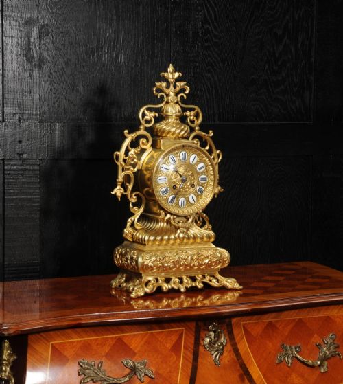 fig 3. Antique French Gilt Bronze Baroque Clock