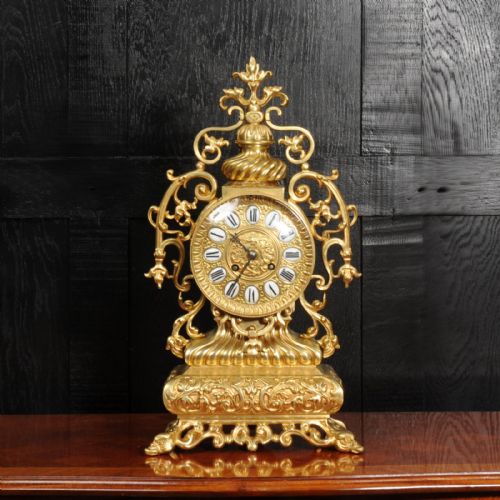 fig 4. Antique French Gilt Bronze Baroque Clock