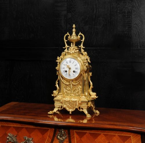 fig 1. Antique French Gilt Bronze Clock Dolphins by Achille Brocot