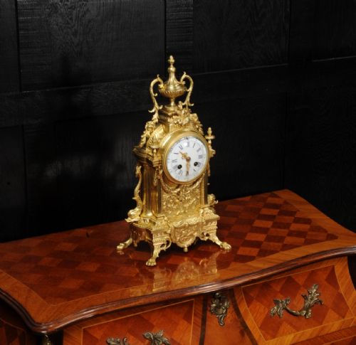 fig 2. Antique French Gilt Bronze Clock Dolphins by Achille Brocot