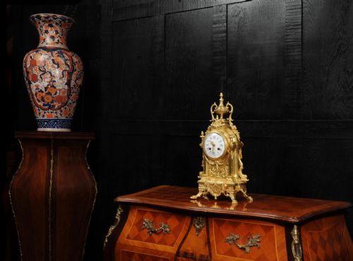 fig 4. Antique French Gilt Bronze Clock Dolphins by Achille Brocot
