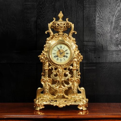 fig 1. Large Gilt Bronze Baroque Clock by Louis Japy