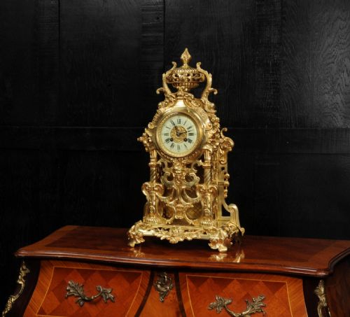 fig 2. Large Gilt Bronze Baroque Clock by Louis Japy