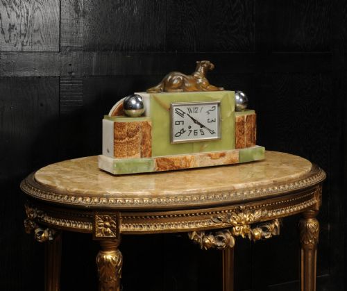 fig 4. Art Deco Clock - The Lioness - Antique French Michel Decoux