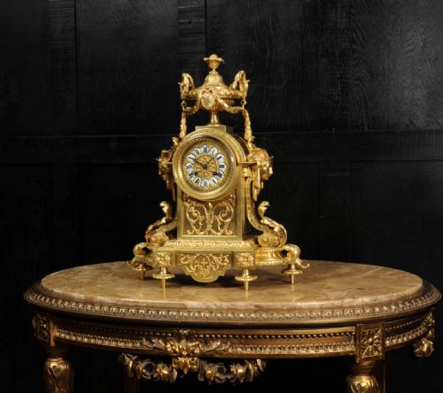 fig 2. Japy Freres Louis XVI Neoclassical Gilt Bronze Antique French Clock