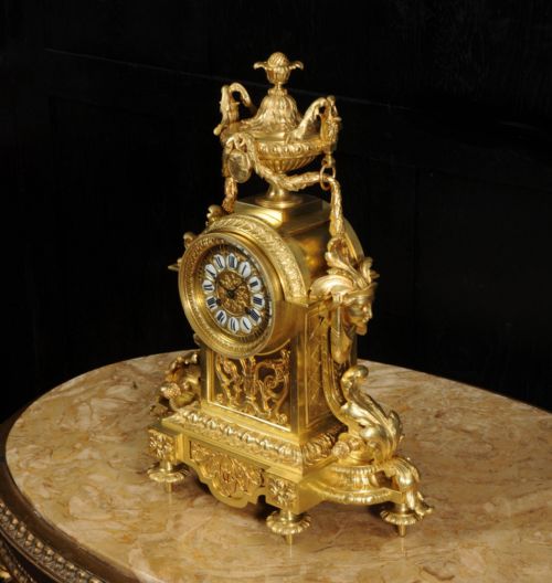 fig 5. Japy Freres Louis XVI Neoclassical Gilt Bronze Antique French Clock