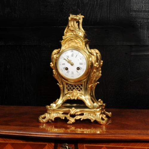 fig 2. Antique French Ormolu Louis XV Rococo Clock